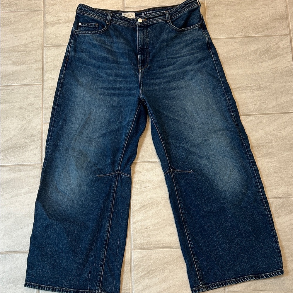 Pilcro Dark Blue Women's Barrel Jeans